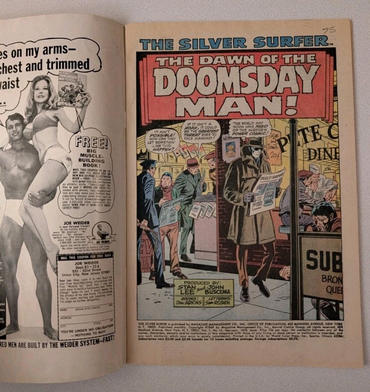 Silver Surfer #13 1969 VG 4.0 First Appearance Of Doomsday Man