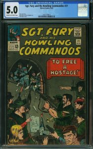 Sgt. Fury #21 (1965) CGC 5.0 VGF