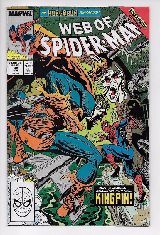 Web of Spider-Man #48 - Hobgoblin / Kingpin / Inferno (Marvel, 1989) NM-