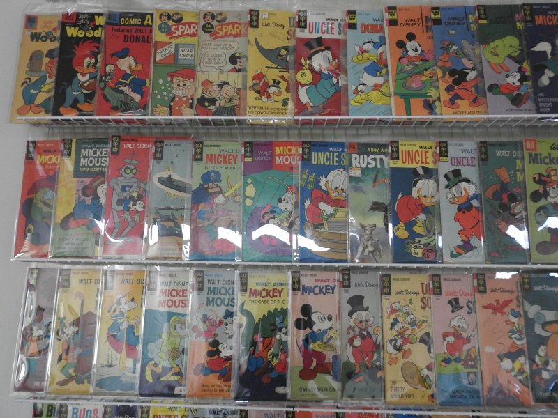 Huge Lot of  150+ Comics W/ Bugs Bunny, Mickey Mouse, Uncle Scrooge! Avg. VG