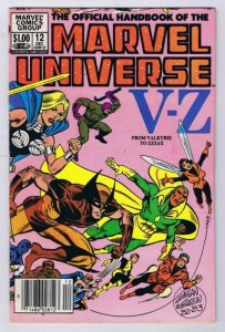 Official Handbook of the Marvel Universe #12 ORIGINAL Vintage 1983 Marvel Comics