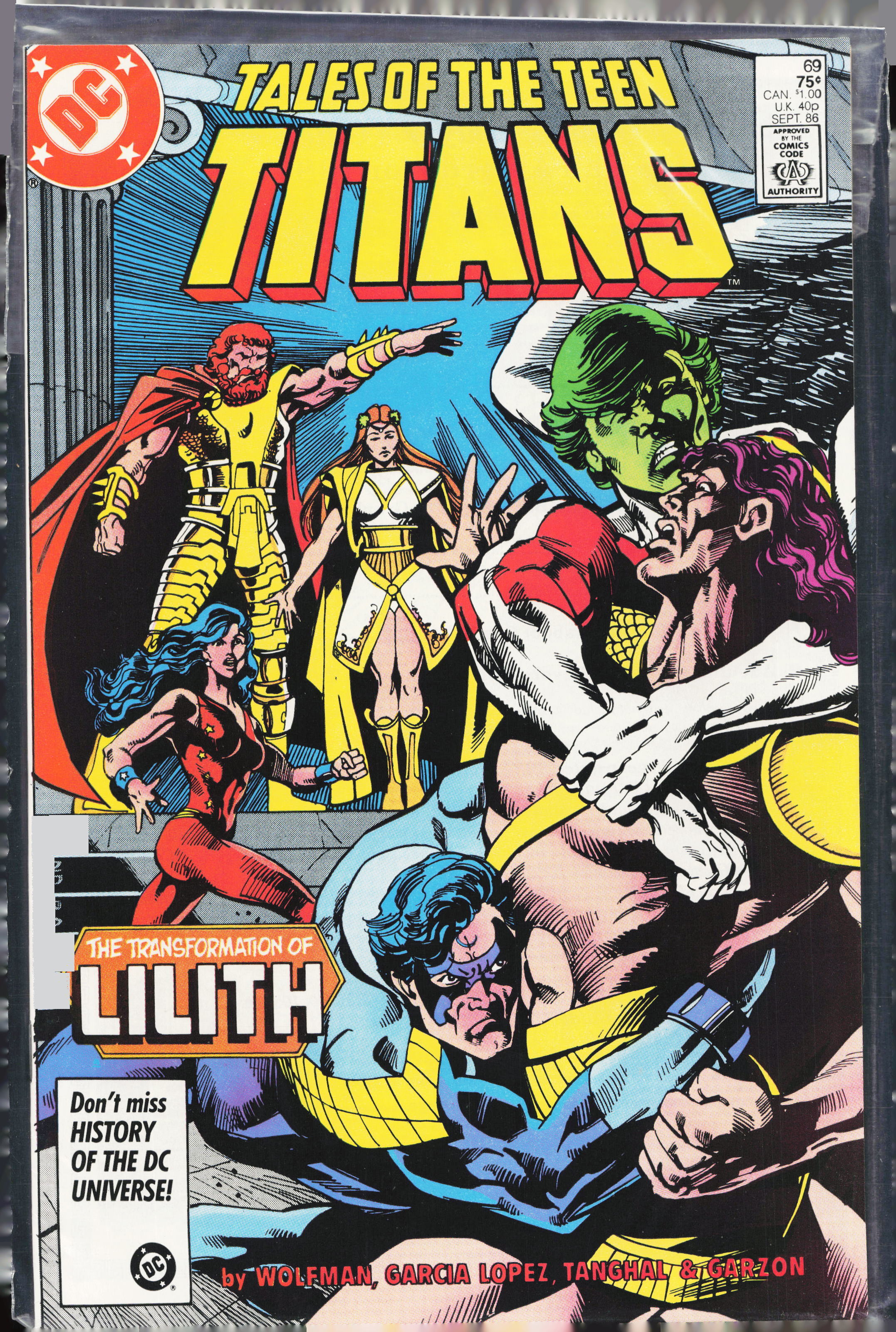 Tales Of The Teen Titans (1986) # 67 (VF) Canadian Price Variant • CPV • Wolfman