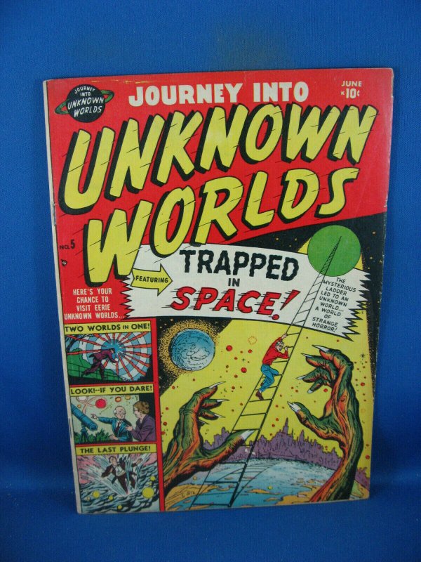 JOURNEY INTO UNKNOWN WORLDS 5 F VF ATLAS 1951