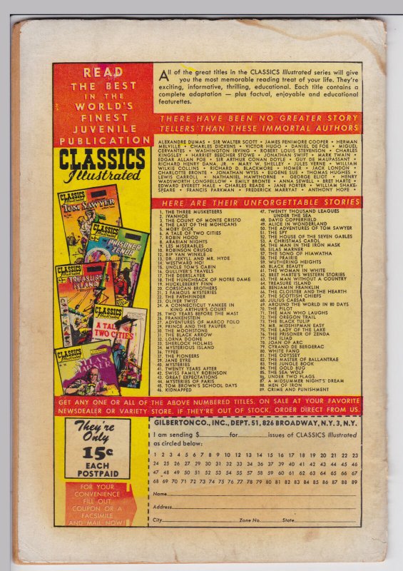 Classics Illustrated – Green Mansions #90 HRN 89 (Dec 1951) GD+ Gilberton