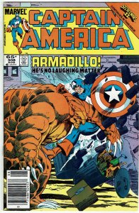 Captain America #308 (1968 v1) 1st Armadillo Secret Wars II Newsstand VF-