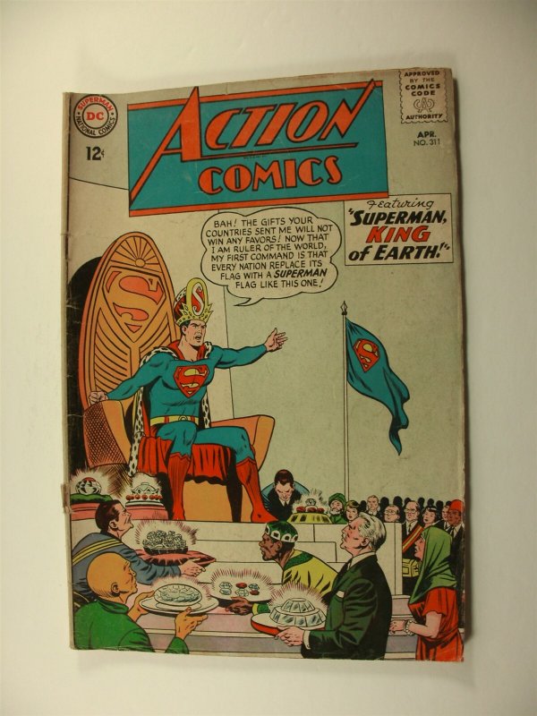 DC Comics Action Comics #311 APR 1964 (GD/VG) Superman King of Earth