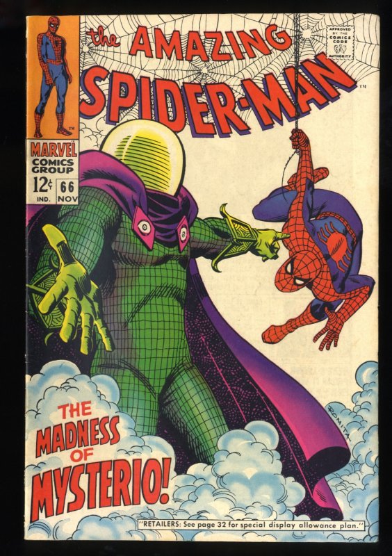 Amazing Spider-Man #66 VG+  Mysterio! | Comic Books - Silver Age,  Marvel, Spider-Man, Superhero / HipComic