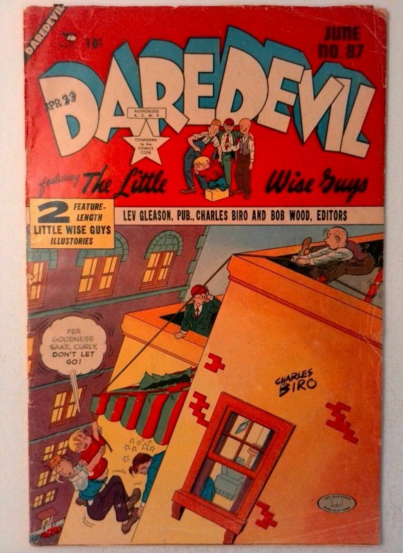 Daredevil Comics #87 Lev Gleason 1952 FR/GD Golden Age Comic Book Little Wise Gu