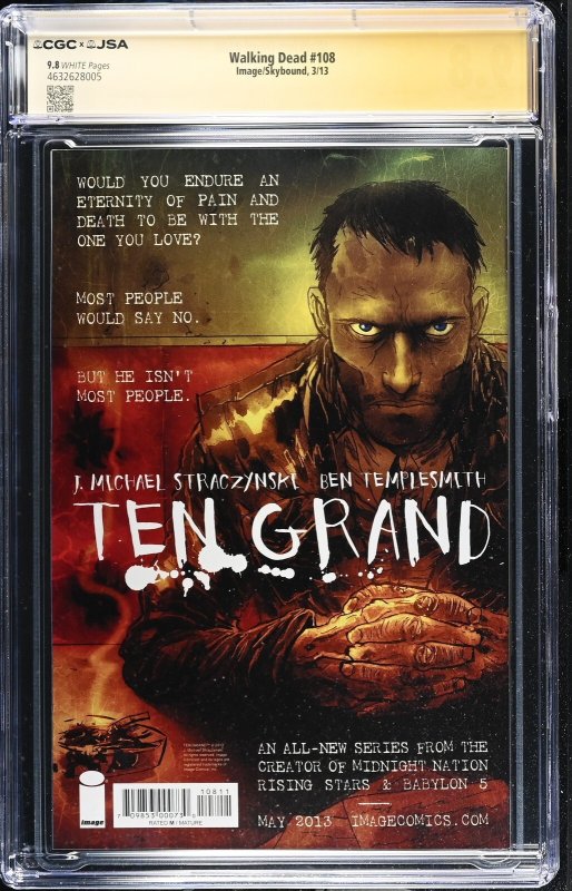 Walking Dead #108 signed by Khary Payton (3/13) Graded CGC 9.8