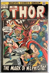 Thor #205 (1972, Marvel) Mephisto Appearance. FN/VF