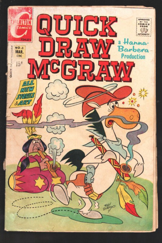 Quick Draw McGraw #3 1971-Charlton-Hanna- Barbera TV cartoon-15¢ cover price-...