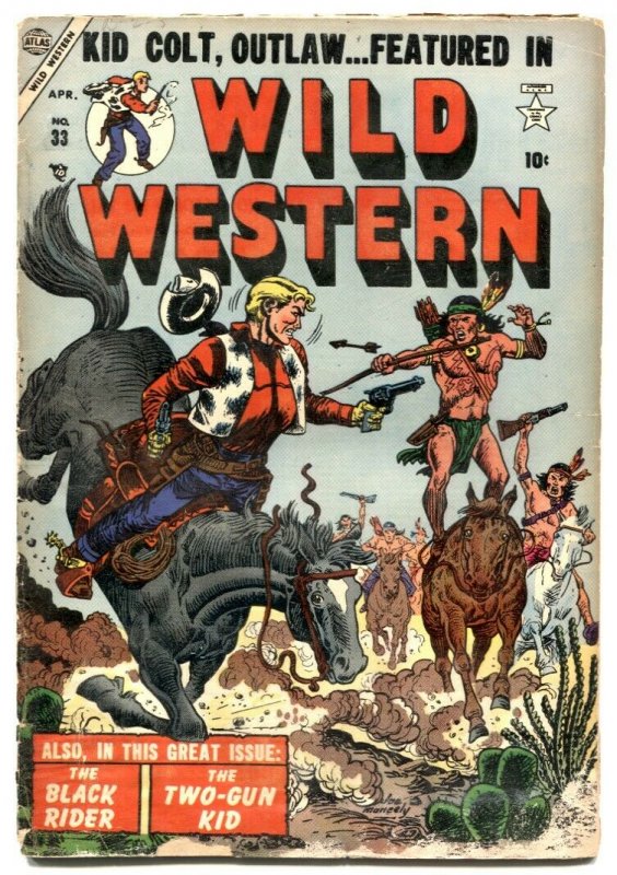 Wild Western #33 1954- Kid Colt- Black Rider- Two-Gun Kid G