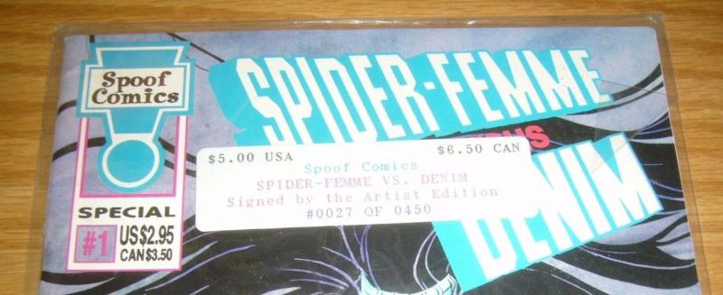 Spider-Femme vs Denim #1 VF/NM signed by artist edition venom spider-man #27/450