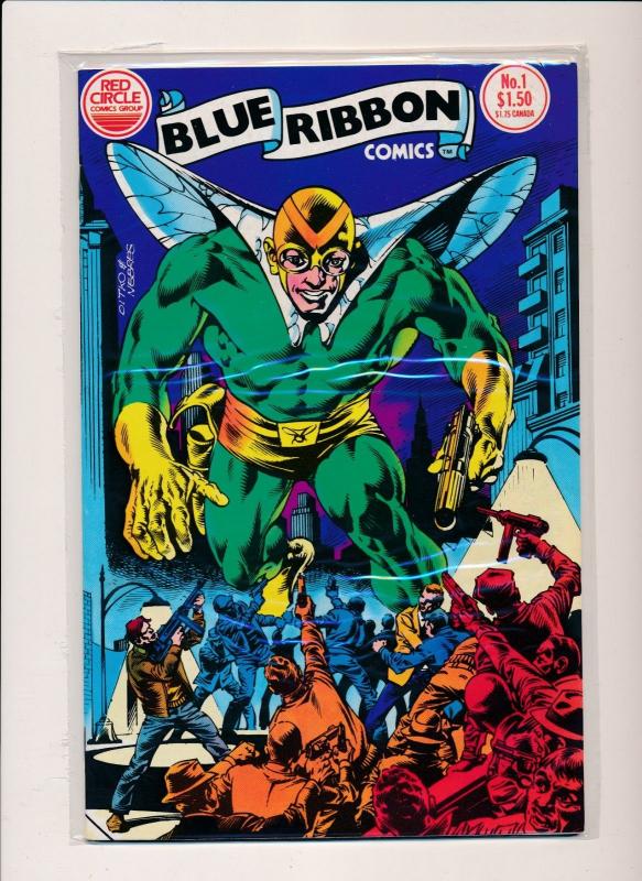  LOT OF 6!! BLUE RIBBONS COMICS #1-5, #7  FINE/VERY FINE (PF48) 