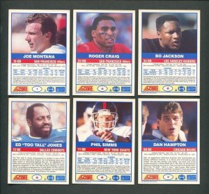 1989 Score Football Set (330) SGC MINT 9 Barry Sanders Rookie + Update Set (110)