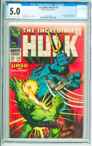 The Incredible Hulk #110 (1968) CGC 5.0!