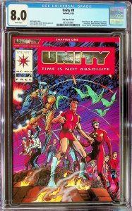 Unity #0 Red Incentive Edition (1992) - CGC 8.0 - Cert#4371919001