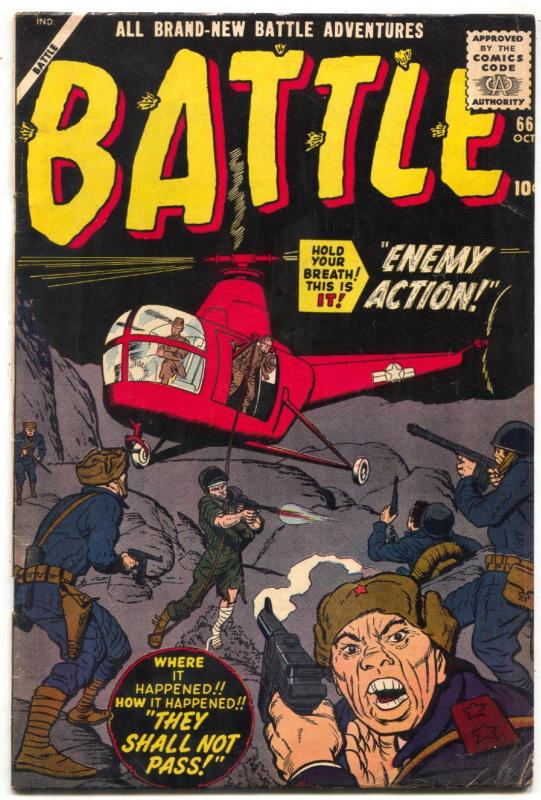 Battle #66 1959- FIDEL CASTRO- Atlas comics- Jack Davis- Don Heck G/VG