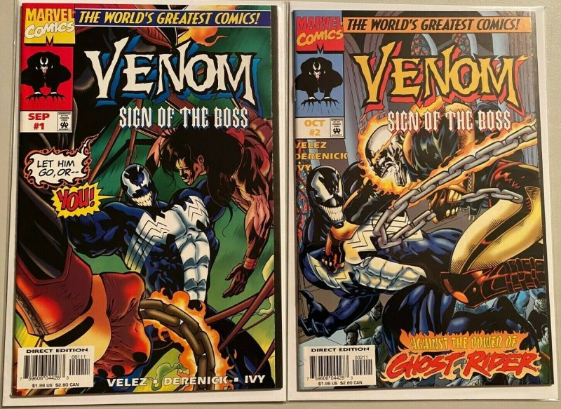 Venom sign of the boss set:#1+2 8.0 VF (1997)