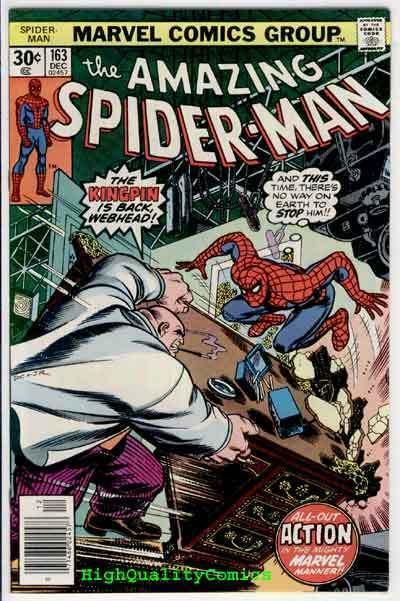 SPIDER-MAN #163, VF, Kingpin, Ross Andru, Amazing, 1963, Len Wein