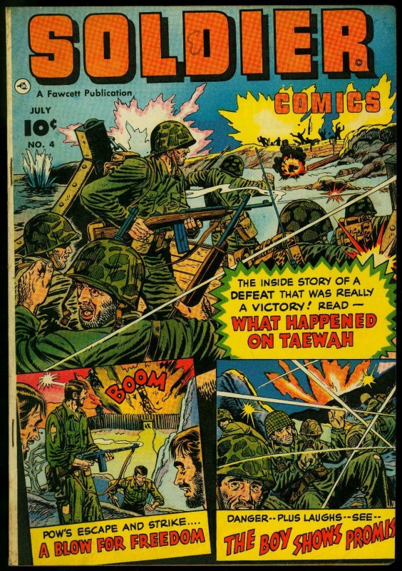 Soldier Comics #4 1952-Fawcett Golden Age- Korean War FN 