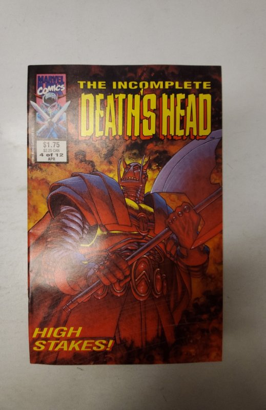 The Incomplete Death's Head (UK) #4 (1993) NM Marvel Comic Book J720