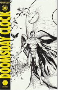 DOOMSDAY CLOCK # 1D (2018) MIDNIGHT RELEASE BLACK AND WHITE VARIANT