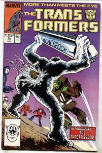 TRANSFORMERS #30--comic book--1987--1st Throttlebots--comic book