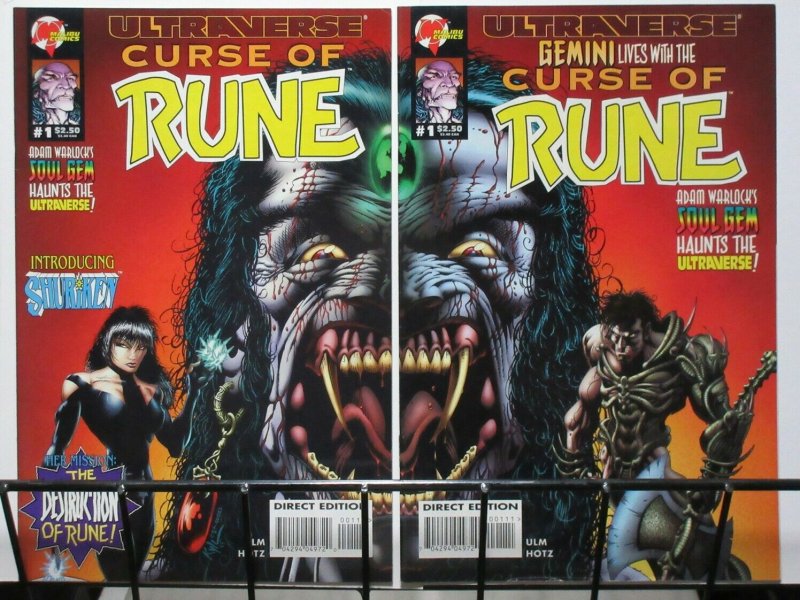 CURSE OF RUNE (1995 MA/UL)1 BOTH CVRS Soul Gem Shuriken