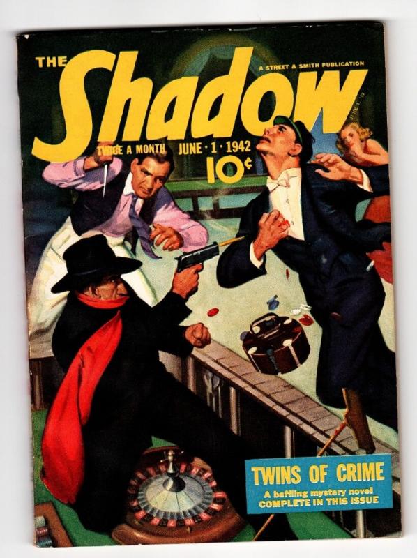 The Shadow June 1 1942- Twins of Crime- Rare Pulp Magazine