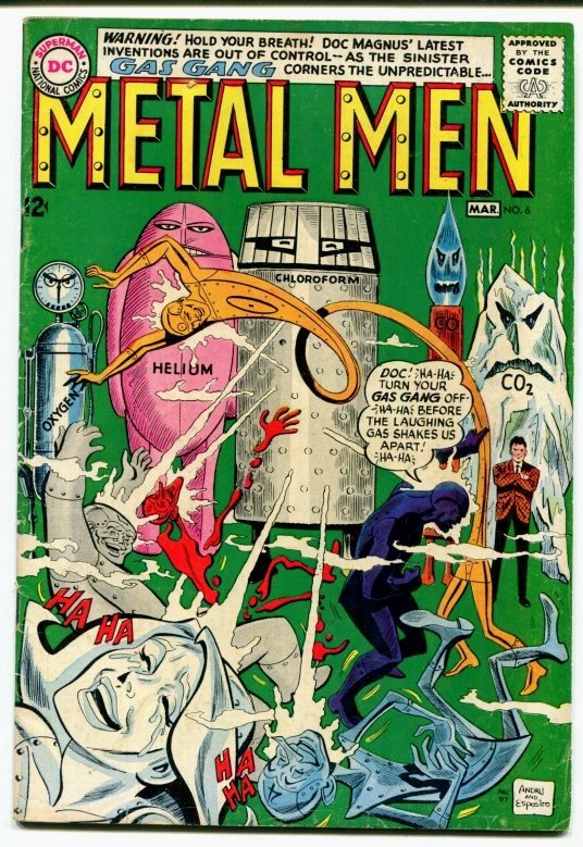 Metal Men #6 (5.0) 1964 THE DAY DOC TURNED ROBOT! Silver Age DC Comics ID05G