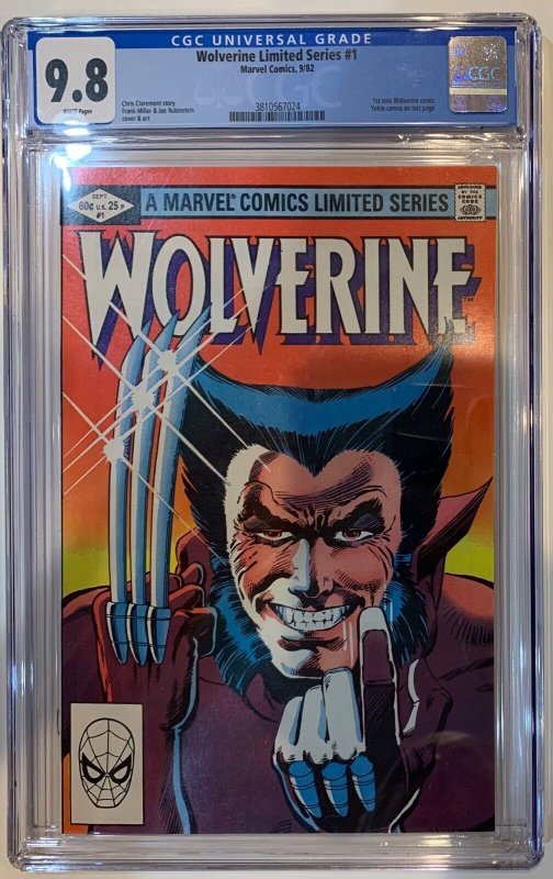 (1982) WOLVERINE LIMITED SERIES #1 CGC 9.8 WP! Frank Miller! Chris Claremont!