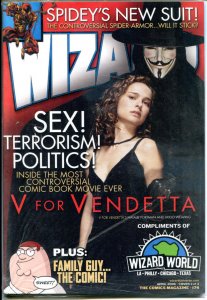 WIZARD #174 Magazine, NM, V for Vendetta, Anonymous, Natalie Portman Sealed 2006