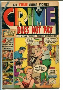 Crime Does Not Pay #141 1954-Lev Gleason-sawed off shotgun-Joe Kubert-VG
