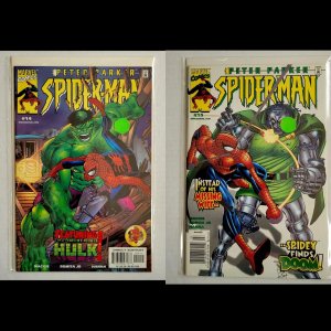 Peter Parker SPIDER-MAN #14, 15 (Marvel 1999) HULK & DOOM, Custom bundle VF/NM