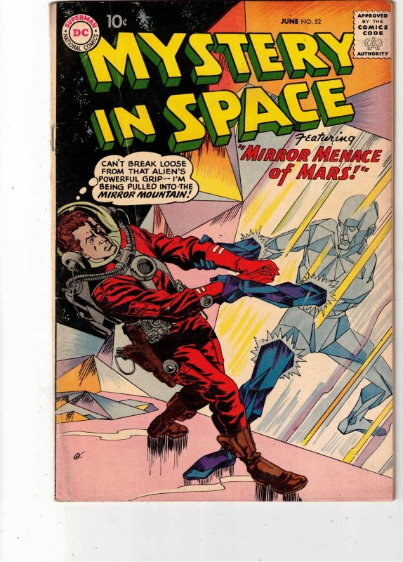 Mystery in Space #52 1959 Mid-Grade FN- Mirror Menace Mars DC Sci-Fi Oregon CERT