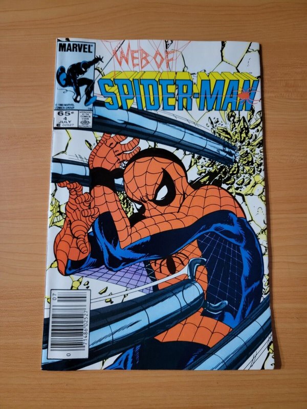 Web of Spider-Man #4 Newsstand Variant ~ NEAR MINT NM ~ 1985 Marvel Comics