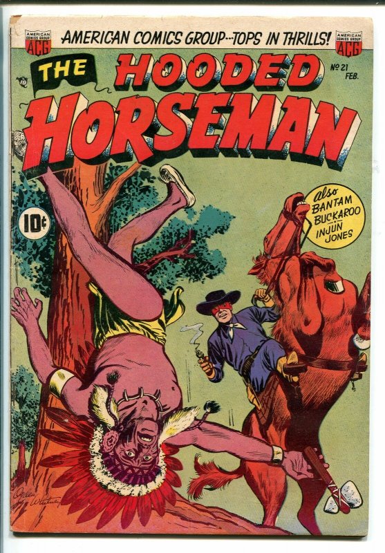 HOODED HORSEMAN #21 1952-ACG-1ST ISSUE-INDIAN COVER-OGDEN WHITNEY-vg+