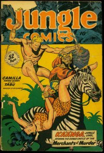 Jungle Comics #108 1948- Good Girl Art- Kaanga- Wambi- Zebra cover F/G