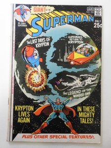 Superman #232 (1971) VG- Condition tape pull bc, moisture stain