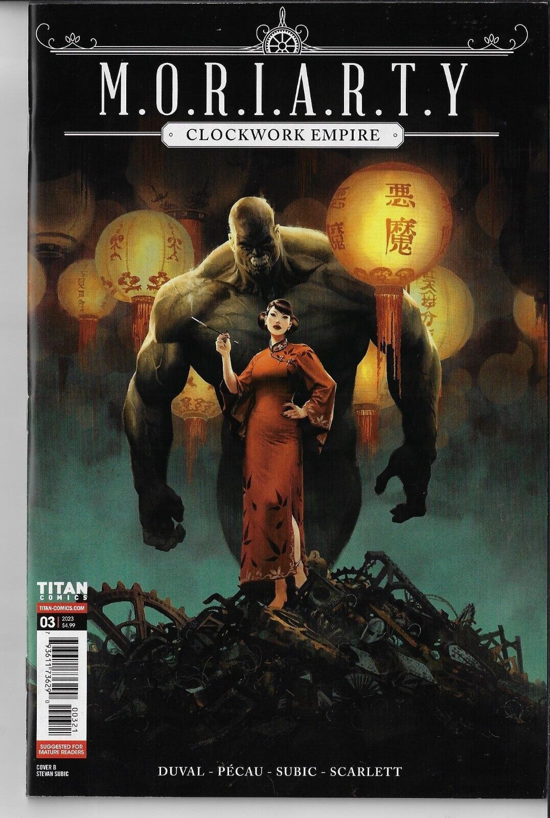 Moriarty Clockwork Empire 3 CVR B Subic (Mr) Titan Comics 2023 Eb42