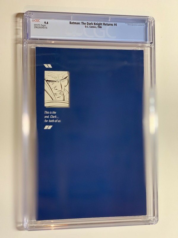 Batman The Dark Knight Returns 4 cgc 9.4 wp DC comics 1986