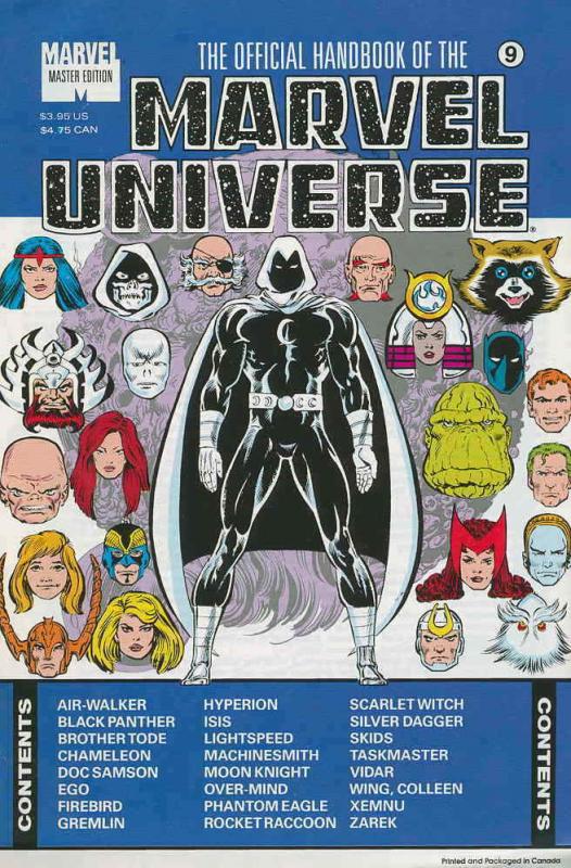 Official Handbook of the Marvel Universe Master Edition #9 VF/NM; Marvel | save