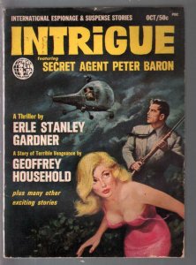 Intrigue #1 10/1965-1st issue-Peter Baron-Erle Stanley Gardner-FN-