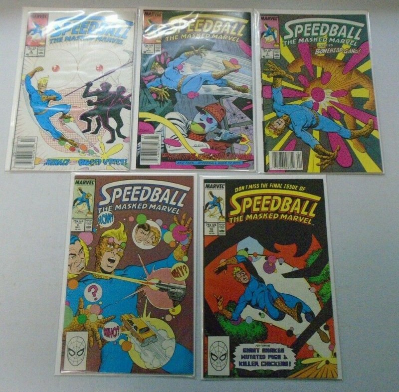 Speedball The Masked Marvel Set: #1-10 7.0 (Range 6.0-8.0) (1988)