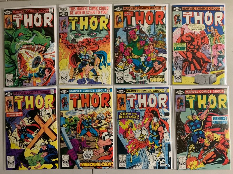 Mighty Thor lot #256-325 + 2 Annuals Direct Marvel (avg 6.0) 45 diff (1977-82)
