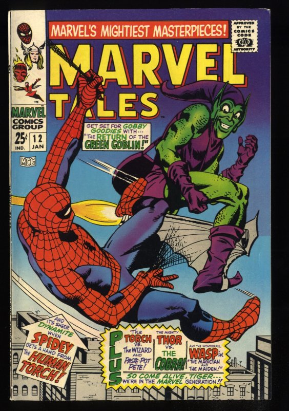 Marvel Tales #12 FN 6.0 White Pages Spider-Man Green Goblin!