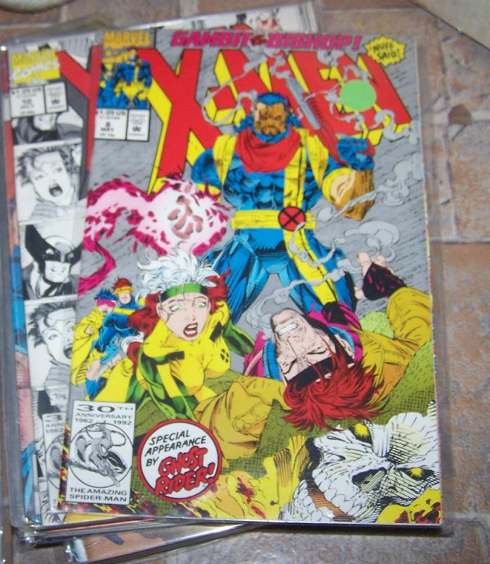 X MEN # 8  1992  Marvel gambit vs bishop  + ghost rider  rogue