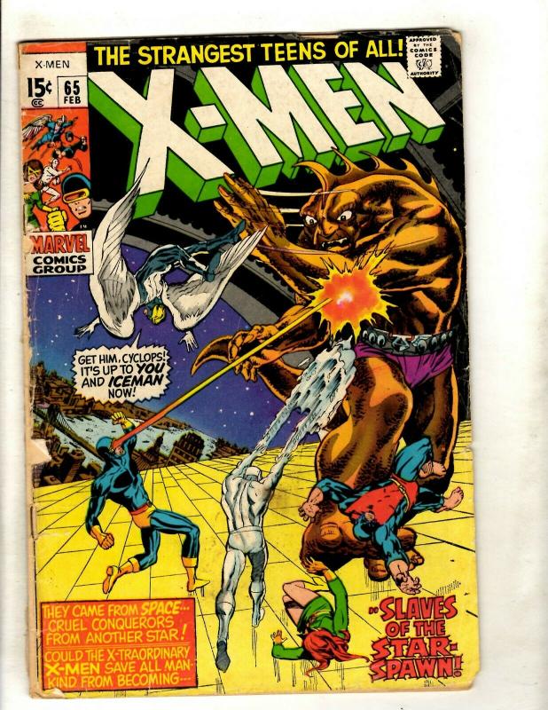 Uncanny X-Men # 65 GD Marvel Comic Book Angel Professor X Cyclops Beast NP9