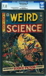 WEIRD SCIENCE #9  CGC 7.0  Classic Wally Wood cover